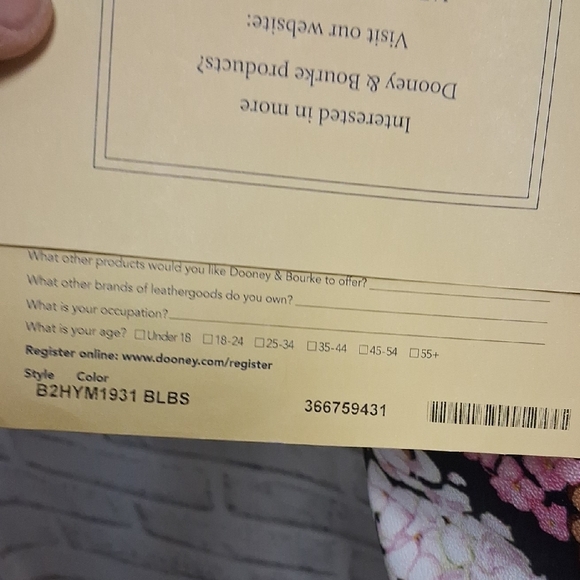 Dooney & Bourke Floral Shoulder Bag - Black, Pink, Blue - Picture 5 of 7